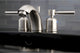 Mini-Widespread Bathroom Faucet With Pop-Up, Brushed Nickel