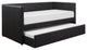 Lexicon Adra Contemporary Faux Leather Daybed in Black Finish