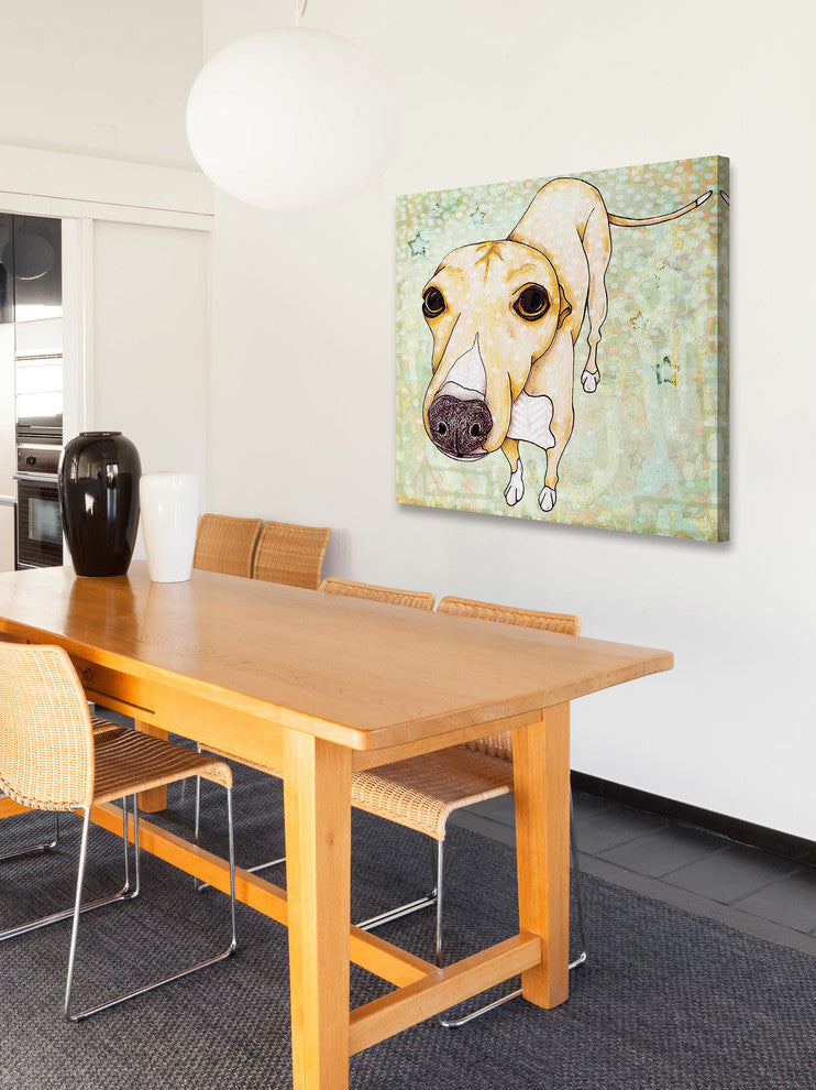 "Greyhound Pop Art" Painting Print on Wrapped Canvas