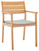 Viewscape Outdoor Patio Ash Wood Dining Armchair - Natural Taupe