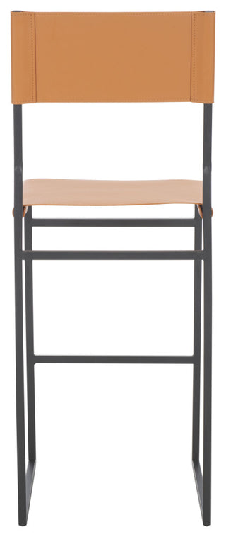 Safavieh Layne Barstool, Cognac/Black, Cognac/Black