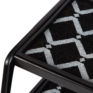 Double-Tier Black Stand With 3-Pair Rubber Boot Trays San Tropez
