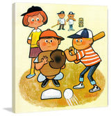"Baseball Team" Painting Print on Canvas by Curtis