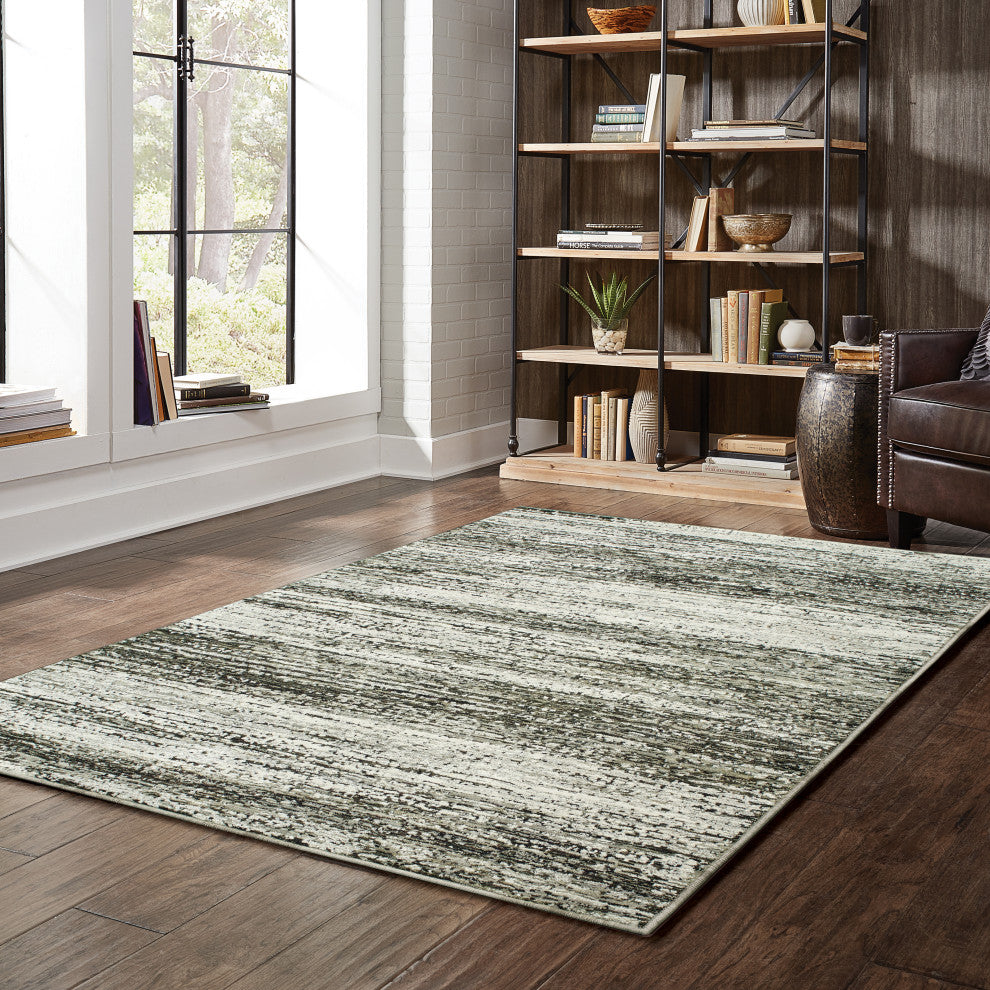 Aegina Shadows Ash/Charcoal Area Rug, 6'7"x9'6"