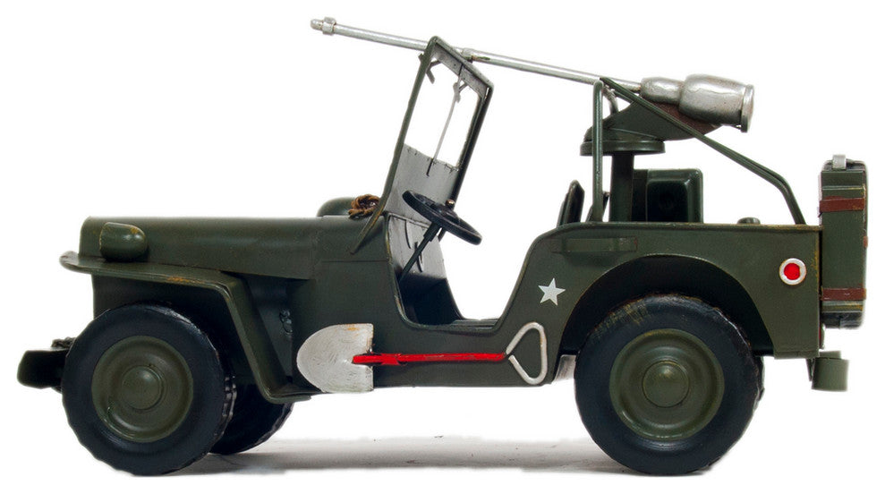 1941 Willys MB Overland Jeep Green Metal Handmade