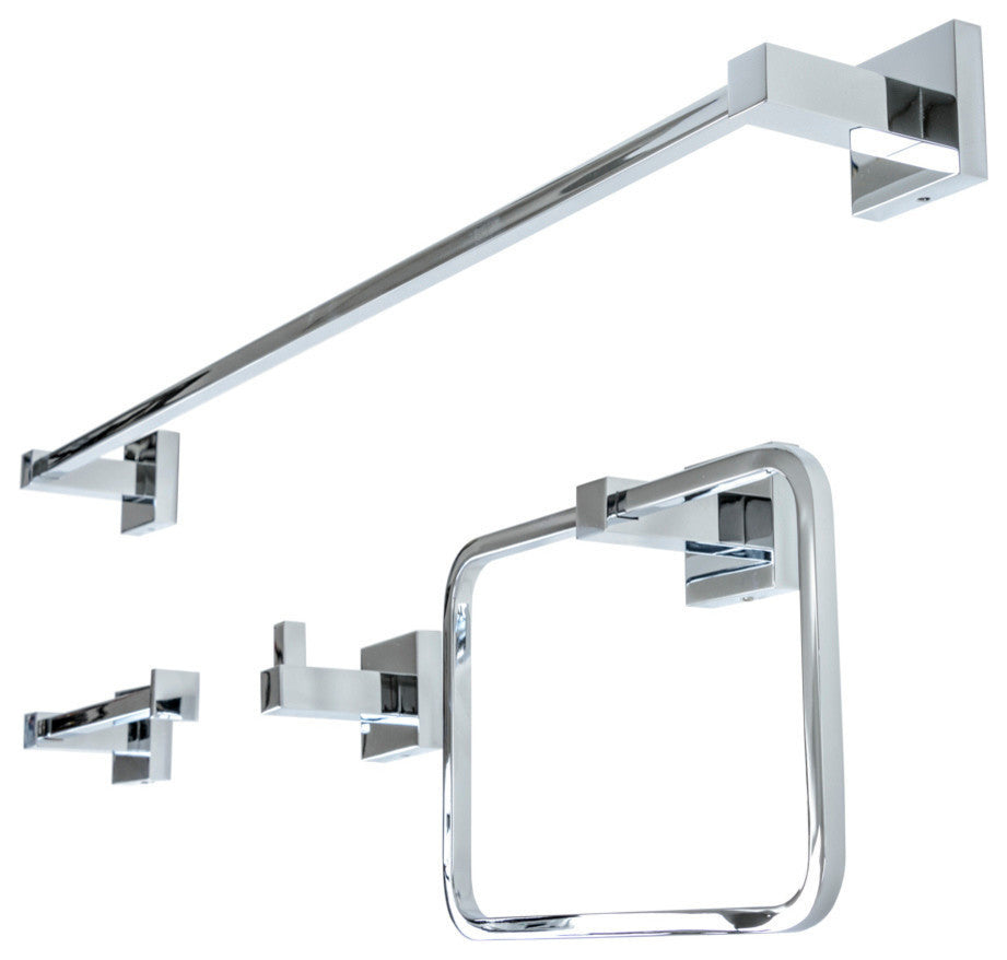 Italia Capri Bathroom Accessory Set, 4-Piece Set