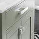 Madison 30 In. Carrara White Marble Countertop Vanity in Glacial Green