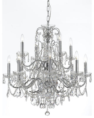 Crystorama 3228CHCLMWP 12 Light Chandelier Imperial