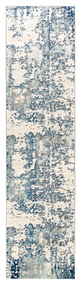 Surya Sunderland SUN-2300 10'x14' Rug, Navy/Aqua/Light Gray/White/Medium Gray
