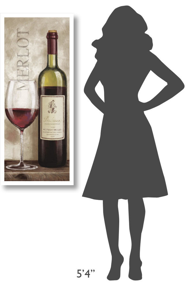 "Wine in Paris V" Digital Paper Print by Janelle Penner, 18"x42"