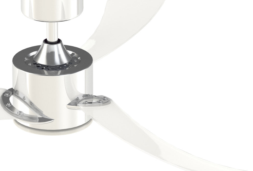 SculptAire 52" Ceiling Fan - Chrome with LED Light Kit