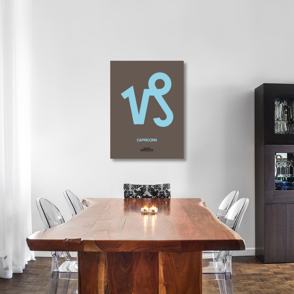 "Capricorn Zodiac Sign Blue" Fine Art Print
