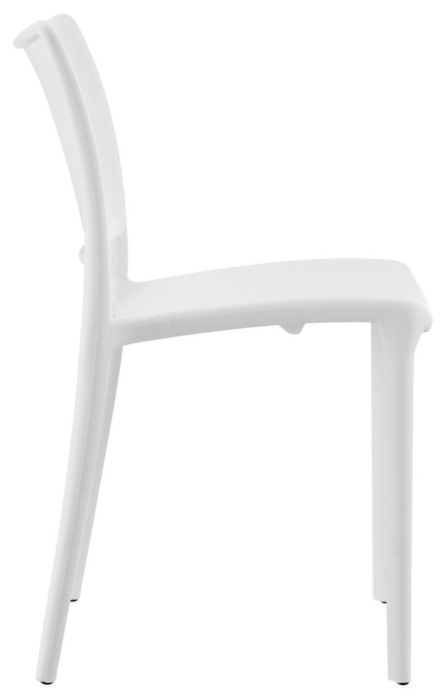 White Hipster Dining Side Chair Set of 4
