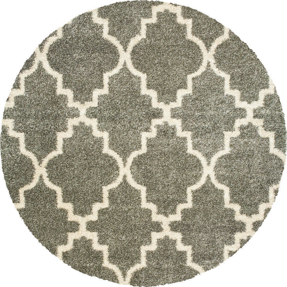 Oriental Weavers Henderson Shag 092E9 Grey, 7''10" Round