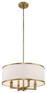 Livex Lighting Antique Brass 4-Light Pendant Chandelier