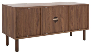 Safavieh Ophelia 2 Door 2 Shelf Media Stand, Walnut/Natural