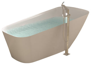 ADM Rectangular Freestanding Bathtub, Glossy White, 68.1"