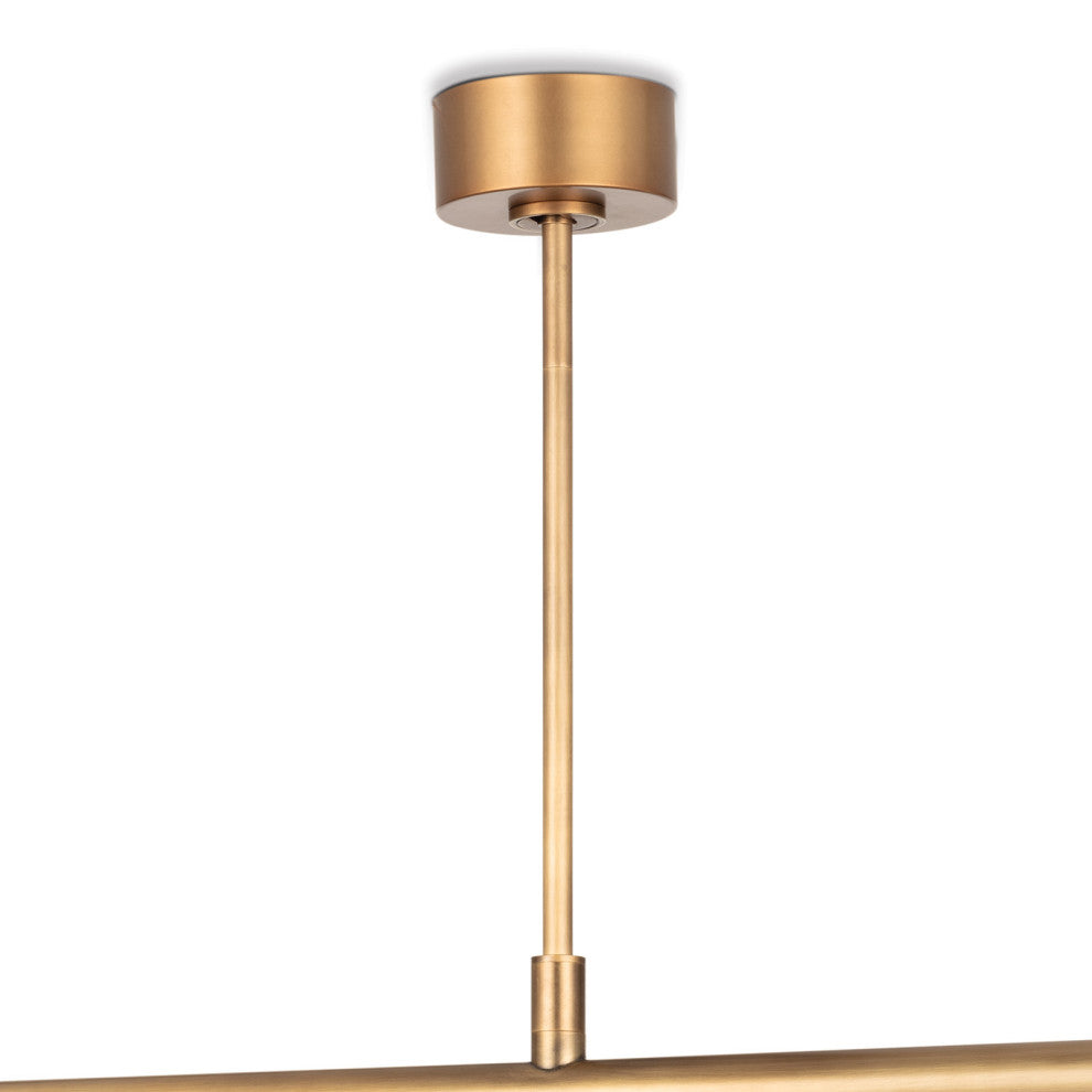 Wick Chandelier, Natural Brass