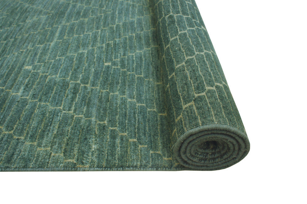 Fine Chobi Birsen Grey-Green/Ivory Rug, 9'11 x 13'3