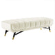 Adept 60" Performance Velvet Bench Ivory