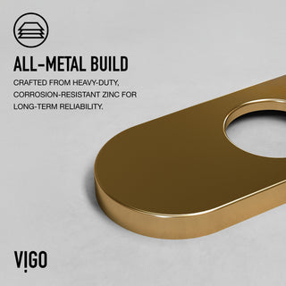 VIGO 5.5" L Bathroom Deck Plate, Matte Gold