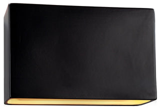 Rectangle Wall Sconce, Closed Top, 16", Dedicated LED, Carbon, Matte Black