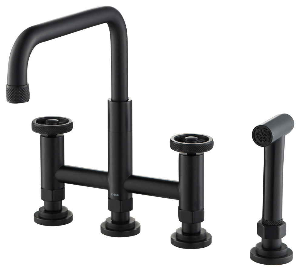 Urbix Bridge Kitchen Faucet, Matte Black