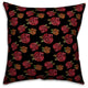 Dark Rose Spun Poly Pillow, 18x18