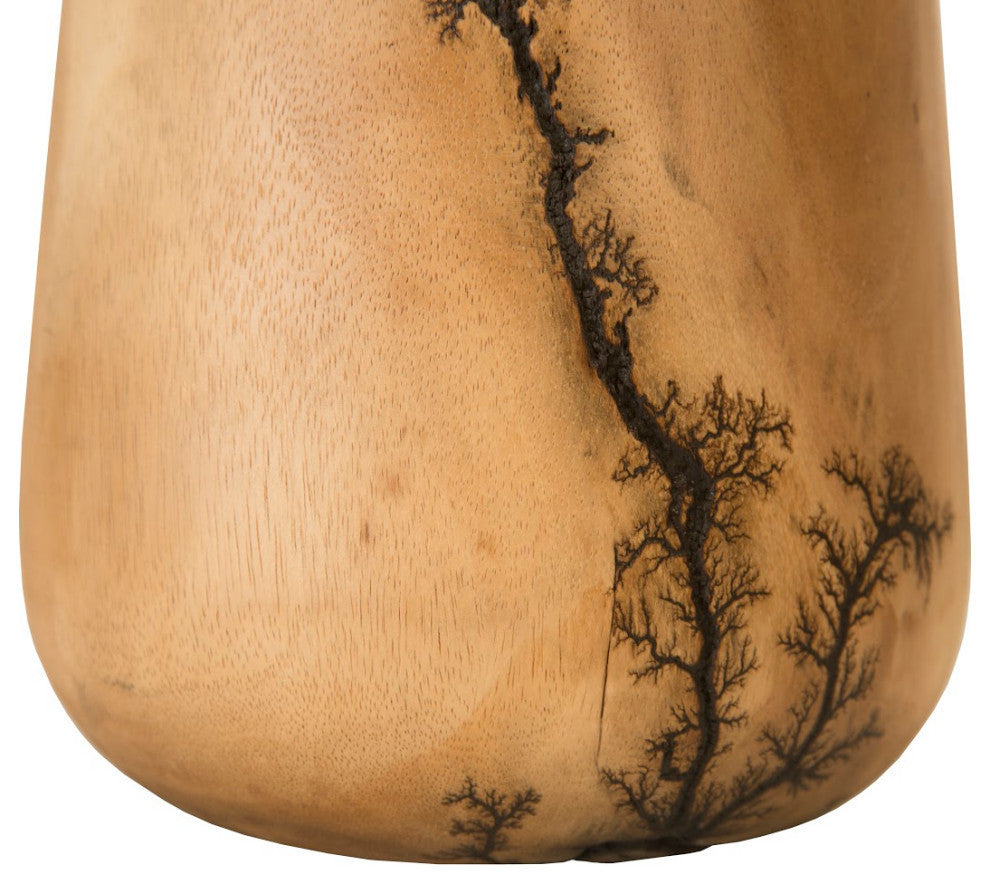 Lightning Vase, Mango Wood, Tall