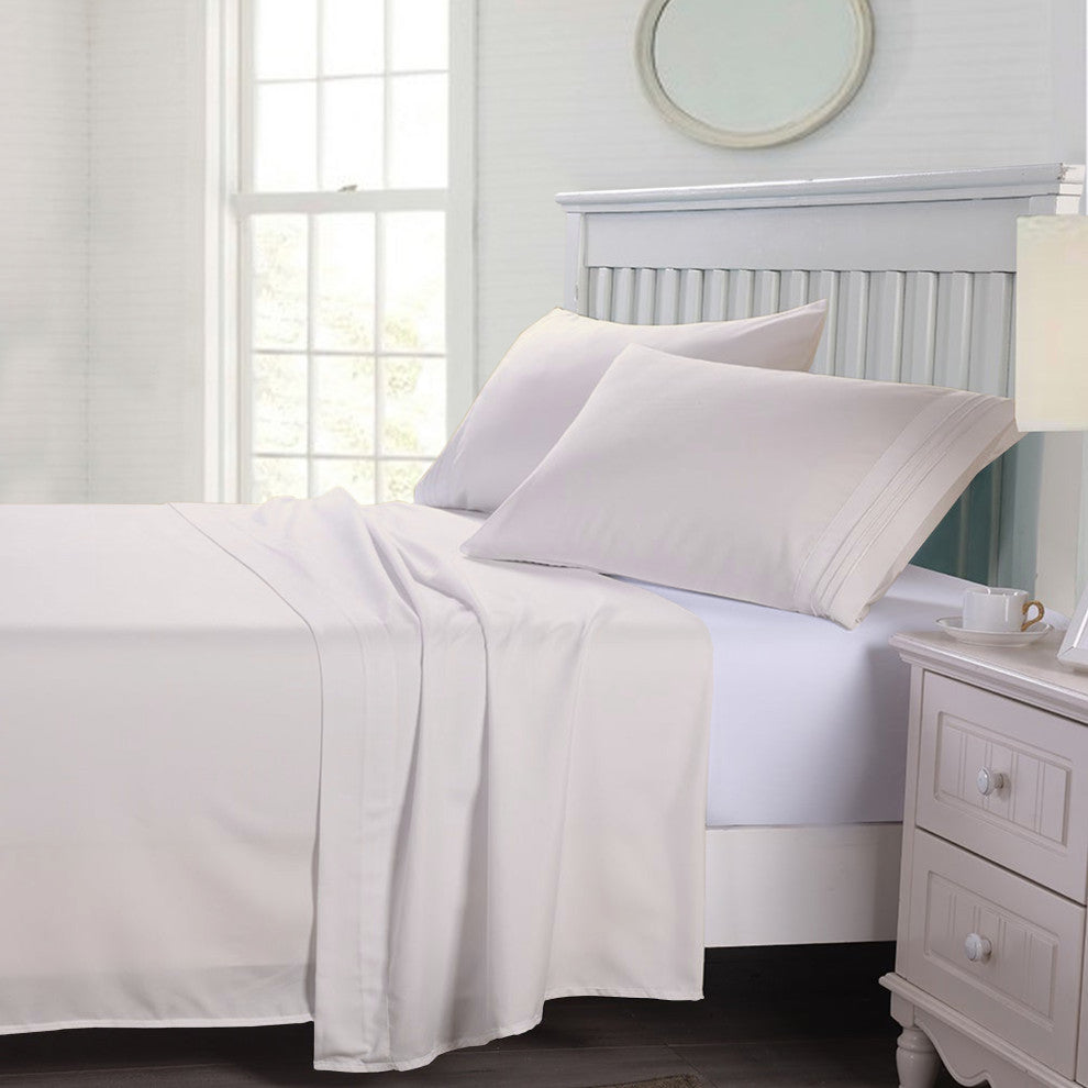 Organic Cotton Flat Sheet, Ivory, Twin, 74"x105"
