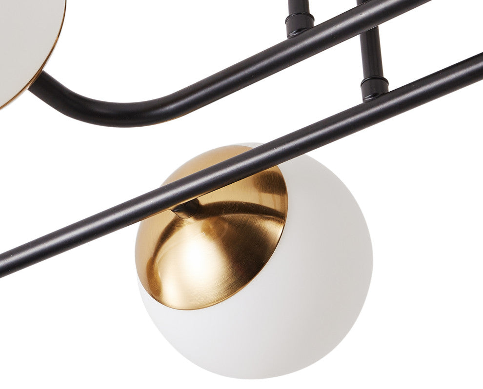 Modern Ceiling Light Flush Mount Chandelier, 6-Light