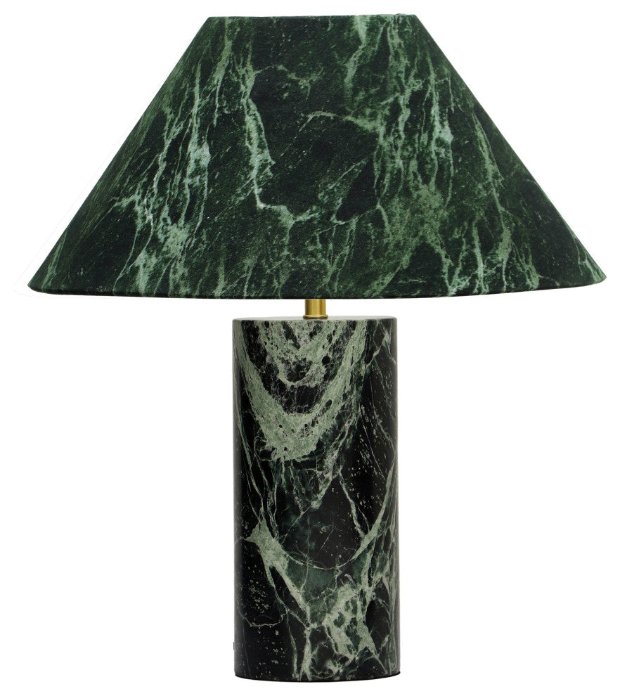 Mable Marble Table Lamp, Green