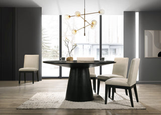 Cove Round Dining Table, Vintage Black