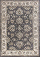 HomeRoots 9'x12' Grey Ivory Machine Woven Floral Traditional Indoor Area Rug