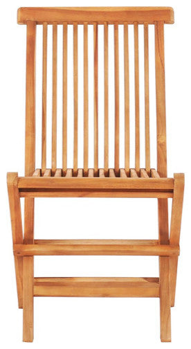 vidaXL Patio Bistro Set 3 Piece Patio Folding Table and Chairs Solid Teak Wood