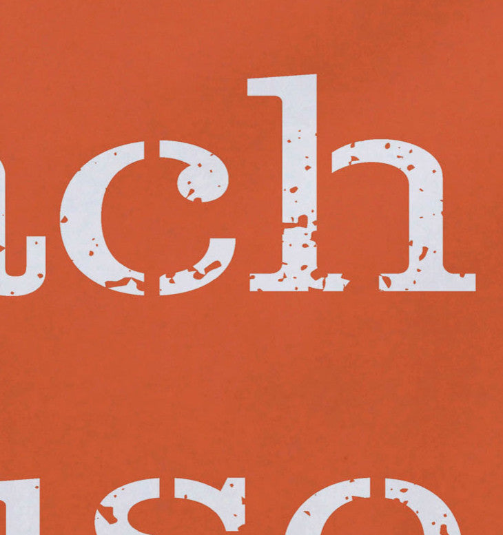 18"x14" Beach House, Word Print Placemat, Coral, Set of 4