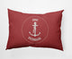 14x20" Gone Forever Overboard Nautical Decorative Indoor Pillow, Ligonberry Red