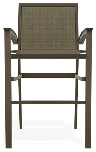 Bazza Sling Bar Height Stackable Outdoor Stool, Elevation Stone/Beachwood