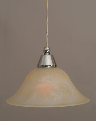 Cord Mini Pendant, 10" Amber Marble Glass