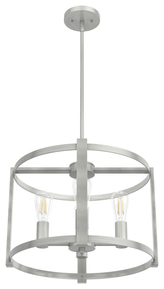 Hunter Astwood Brushed Nickel 4-Light Chandelier Light Fixture