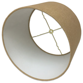 Royal Designs Shallow Drum Hardback Lampshade, Burlap, 9"x10"x7"