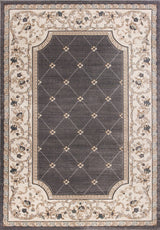 Avalon 5615 Gray and Ivory Courtyard Rug, 9'x12'