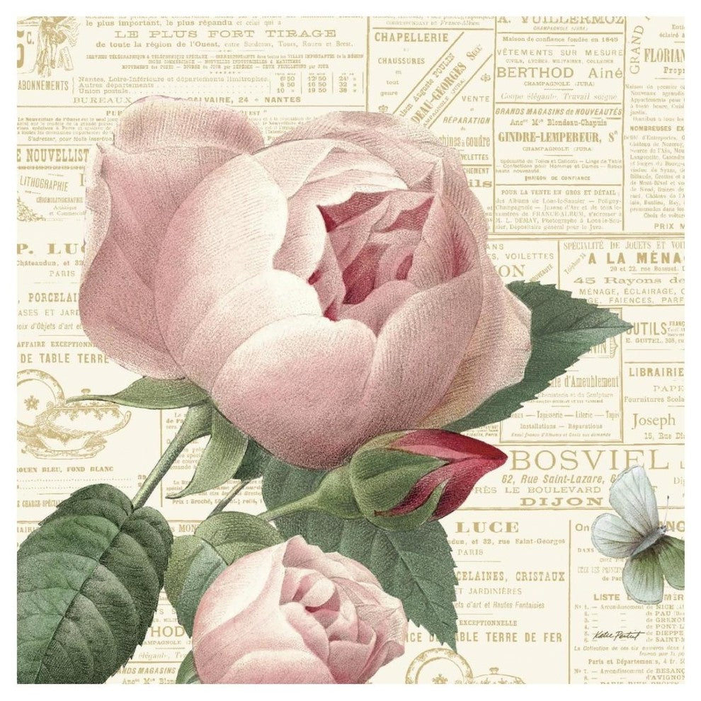 "Roses in Paris V" Digital Paper Print by Katie Pertiet, 26"x26"
