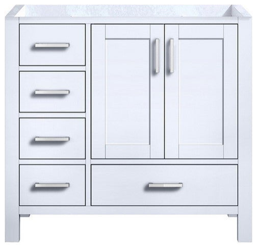 Jacques White Modern 36" Vanity Cabinet Only - Right Version