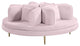 Circlet Velvet Upholstered Roundabout Sofa, Pink