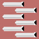 Cornice White Urethane Simple Design 6 Pieces Totaling 570" Length