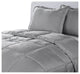 Lotus Home Water and Stain Resistant Microfiber Comforter Mini Set, Silver, Full