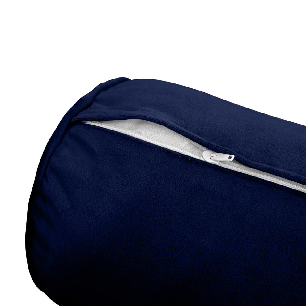 STYLE V6 Full Velvet Pipe Trim Indoor Daybed Bolster Pillow |COVER ONLY| AD373