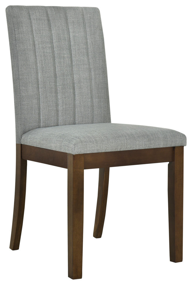 510 Design Everly Upholstered Channel-back Dining Chair Set of 2, Gray