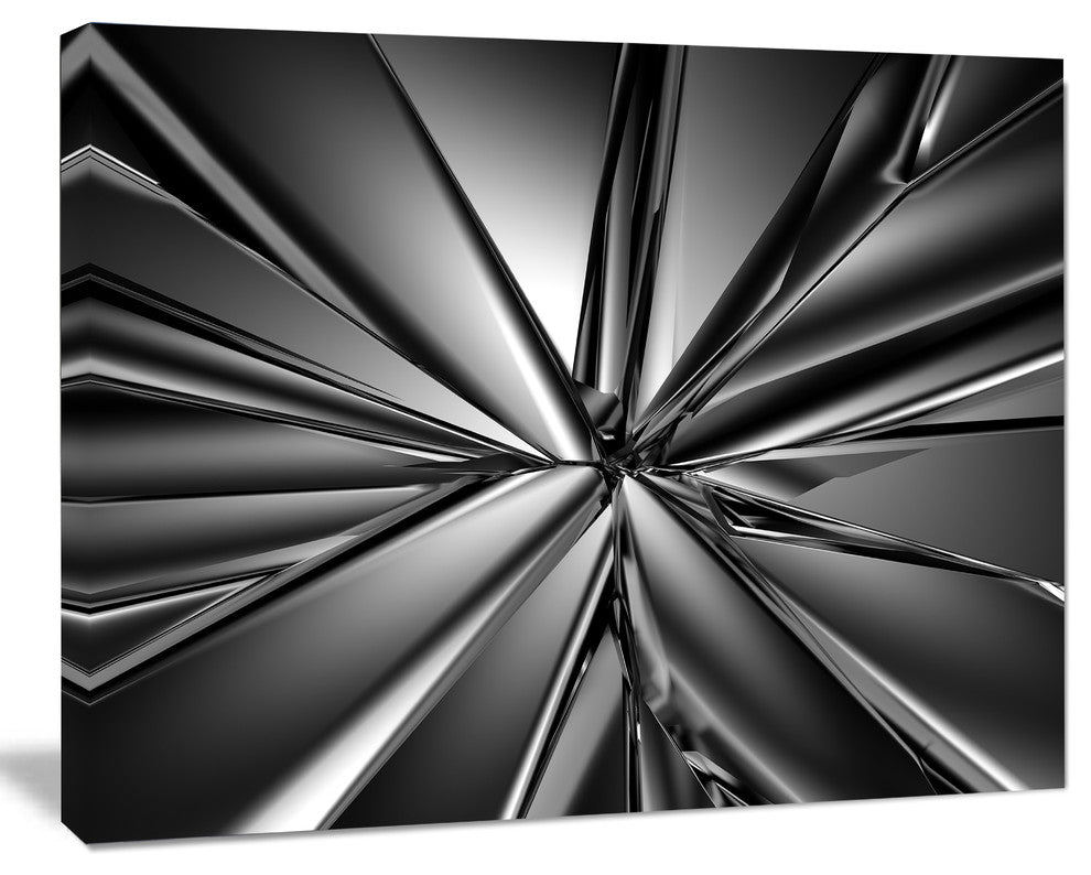 Futuristic Crystal Background, Abstract Canvas Art Print, 40"x30"